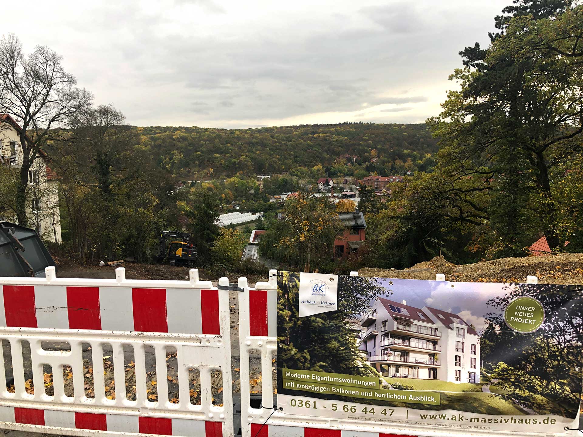 Die Tiefbauarbeiten sind fast fertig – Eigentumswohnungen mit herrlichem Blick in Erfurt