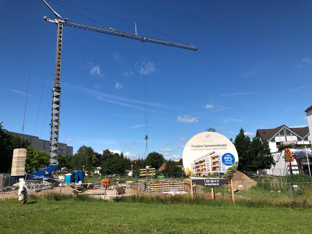 Eigentumswohnung in Erfurt, Melchendorf – Bau geht gut voran