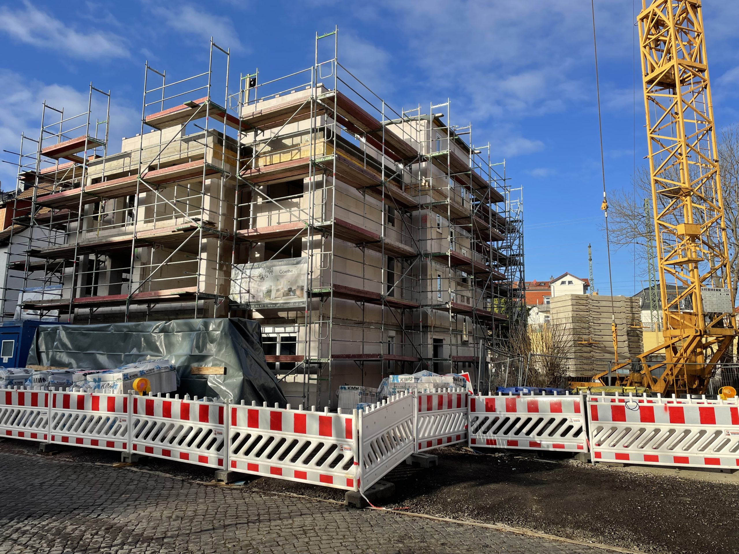 Eigentumswohnanlage im Erfurter Dichterviertel – aktueller Stand der Bauarbeiten