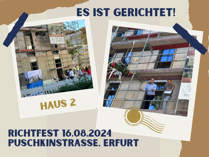 Neues aus Puschkinstraße von Erfurt – Stand Mitte August 2024